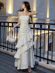 Vestido de verano elegante para mujer sin mangas, tipo ajustado, escote de tirantes finos, ideal para fiestas de cumpleaños, eventos nocturnos, playa o vacaciones