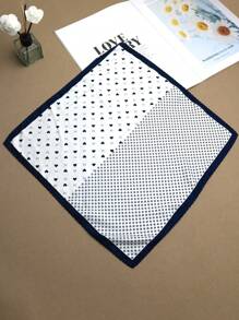 1pc Men's Floral Geometric Pocket Square/Handkerchief, Suitable For Suits, Business, Street Style