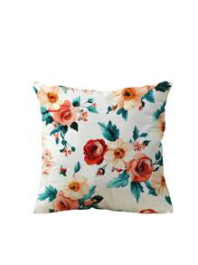1pc/4pcs Colorful Butterfly & Floral Printed Throw Pillow Case, Home Decor Sofa Cushion Covers For Bedroom, Car