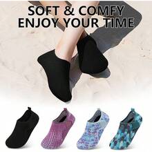 Scurtain Barefoot Shoes Women Men Beach Swim Aqua Socks Summer Quick-Dry Sandals Slippers - Meshblack - 查看 6