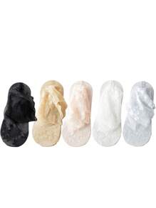 Socks   Ren Summer Thin Lace Lace Socks Maple Leaf Women's Short Socks Middle Socks Hollow Breathable Non Slip Mesh Socks