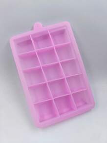 1pc Purple Silicone 15 Grid Or 24 Grid Ice Box With A Cover For A Household Square Ice Box, Ice Tray, Summer Ice Bin & Tray, Kitchen Accessories,Ice Cream Storage Solutions