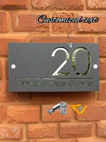 1 Stück individuell laser-geschnittenes Acryl Adressenschild, 3D Cut Out Schwarz-Gold Hausnummernschilder mit personalisierten modernen Schriftart, wetterfeste kratzfeste Beschichtung, einfache Installation, Kurbel-Appeal Geschenk für Hausbesitzer, multifunktional, langanhaltend, dekorativ, wiederverwendbar, luxuriös, stylisch, hochwertig, farbig, modern, individuell, personalisiert, einzigartig, für Partner, Vater, Freundin, Mutter, Familie, Freunde, Teestube, Zuhause, Garten, Büro, Wohndekoration