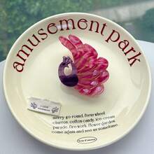 鸟与花系列发夹，小众设计鹦鹉醋酸纤维发夹，卡通拼布鸟发夹，创意可爱大雏菊醋酸纤维发夹，向日葵发夹，可爱甜美花朵发髻发夹，高品质水钻发夹 - 彩色 - 查看 26