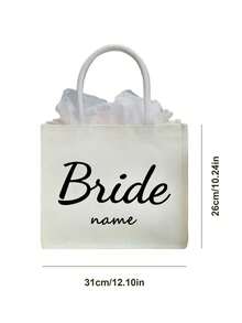 Personalized Bridesmaid Canvas Tote Bags, Custom Bridal Shower Bags, Bachelorette Party Gift Bags, Wedding Favors - Multicolor - View 11
