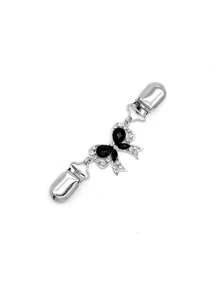 3 pièces Clips avec étoles élastiques rétro, clips pour col de cardigan convenant pour les robes, pantalons dorsaux, vêtements de resserrement de taille, clips broche pour dames