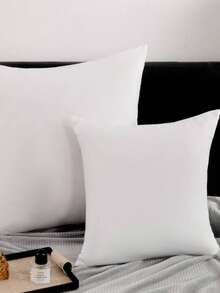 1 件方形多尺寸多规格纯色加厚毛绒枕芯，高弹性，可水洗，适用于家庭、卧室、客厅、沙发靠背垫、装饰枕头，四季皆宜