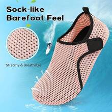 Scurtain Barefoot Shoes Women Men Beach Swim Aqua Socks Summer Quick-Dry Sandals Slippers - Meshorange - 查看 3