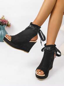 1 Paio di Sandali con Zeppa Spessa Solida ed Elegante, Comodi e Sexy, Adatti per Feste e Uscite