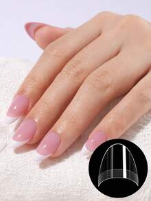 240/szt. XS migdałowe półpokrycie sztucznych paznokci, półmatowe sztuczne przedłużenie paznokci, ekstra krótkie migdałowe miękkie żelowe końcówki paznokci do małego łożyska paznokcia. Rozmiar 240/120/24 sztuk