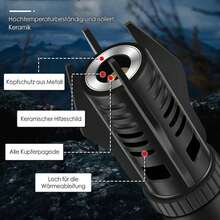 1 Stück/Packung 2 colors(red and blue) flame Torch Jet flame lighter, windproof lighter with safety lock, butane gas refillable lighters, Flame adjustable, long & strong stick lighter for stove, barbecue, crème brulée, grill (shipped without gas butane), 360 degree inverted use - K39-Schwarz - Übersicht 2