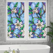 Decorative 3D Stained Window Decal Self Adhesive Frosted Window Cover PVC Energy Saving Window Film For Office For Bathroom For Kitchen - Multicolor - View 70