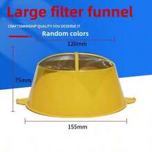 5 pièces/set Ensemble d'entonnoirs de filtrage de peinture réutilisables de qualité industrielle, comprenant des filtres en mailles fines en acier inoxydable pour la peinture à base d'huile/d'eau, la filtration des résidus alimentaires, l'ensemble d'entonnoirs en plastique, pour usage industriel