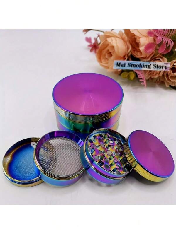 BROS Moedor de ervas de metal colorido de 1,57/2,48 polegadas, moinho semanal, manual de tabaco, pimenta, especiarias, moedor de cigarro, acessórios para ferramentas