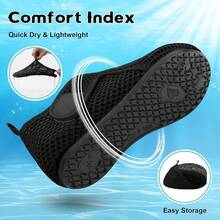 Scurtain Barefoot Shoes Women Men Beach Swim Aqua Socks Summer Quick-Dry Sandals Slippers - Meshblack - 查看 5