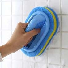 2-Piece Ultra Fine Fiber Tile Sponge Cleaning Brush, With A Built-In Handle That Does Not Harm Hands And Has Strong Cleaning Power, Suitable For Daily Household Cleaning