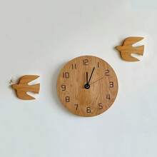 Handmade Wooden Bird Wall Hanging - Artistic Home Decor Sculpture, Light Brown Wood Grain Finish, Electricity-Free, Suitable For Any Room Decoration, Art Display | Elegant Design | Smooth Texture, Bird Decor Bedroom Decor Wall Decor