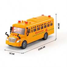 1 pieza Juguete de Autobús escolar para niños, simulación de autobús musical y con historias, modelo de autobús por inercia para bebés, como regalo de cumpleaños, Navidad y Halloween