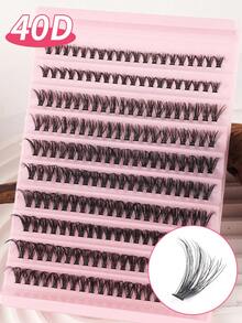 200D Curled Eyelash Cluster, Natural Soft Curl, Available In 20D/30D/40D/50D/60D/80D, Single Lash Extension, 8-16mm Mixed, 0.07mm Ultra-Lightweight, 10 Rows Waterproof Mink Hair 3D Effect False Eyelashes, Suitable For Light Makeup, Heavy Makeup, Daily Makeup, Cartoon Makeup, Portable, Suitable For Daily Outings, Applicable For Various Occasions - D - View 8