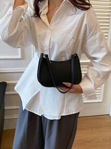 Bolso de hombro tipo tote minimalista y moderno, bolso vintage retro de debajo del brazo, bolso baguette ligero de alta gama con cremallera para llevar en la mano, bolso pequeño multifuncional de gran capacidad, estilo callejero chic europeo y americano, adecuado para fiestas, viajes al trabajo y almacenamiento de cosméticos
