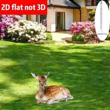 (2D Flat) 1pc 30cm/11.81in Realistic Animal Style Garden Decoration Ground Insert, Lifelike Deer - Garden Lawn Ground Decoration, Garden, Yard, Farm, Outdoor Decor, Housewarming Gift, Home Decor, Potted Plant Decor