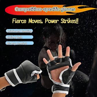 Men's And Women's Half Finger Boxing Gloves, Adult Gloves, Taekwondo, Sanda, Fighting, Sandbags, Training Gloves
