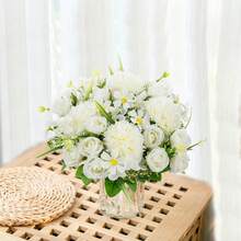 1/5/10件人造花 - 繡球花、絲綢繡球花、仿真植物、居家、餐廳、客廳、戶外花園裝飾、花藝排列藝術、攝影道具、秋季、春季、花瓶、花牆、花環、新娘花束、婚禮裝飾、DIY花環材料、生日派對裝飾材料、居家裝飾配件、情人節 - 白色 - 查看 7