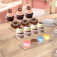 Rak Display Akrilik 4 Tingkat, Rak Organizer Parfum Transparan, Dudukan Cupcake Besar, Display Makanan Penutup untuk Pesta, Rak Display untuk Figur dan Koleksi, Rak Peninggi untuk Dekorasi dan Organizer, Organizer Manis yang Dapat Dilepas, Dudukan Permen Halloween - MultiWarna - View 3