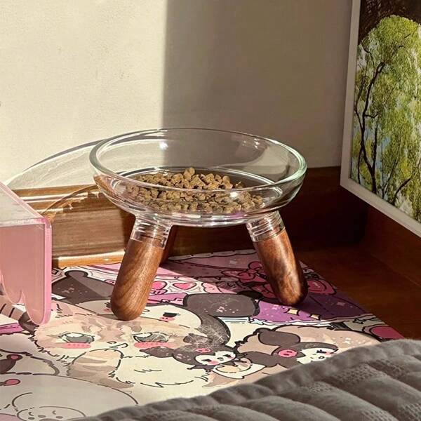 1 Pc Detachable Elevated Pet Bowl, Scientific Height Design For Spine Care, Stable Base To Prevent Tipping, For Indoor Cats And Dogs, Dishwasher Safe