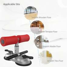 Sit-Up Bar Floor, Portable Sit-Up Fitness Equipment With 2 Power Suction Cups And Adjustable Kickstand, Home Exercise Equipment With Massage Rollers For Bedroom, Living Room, Home And Office, Mother's Day Gift
