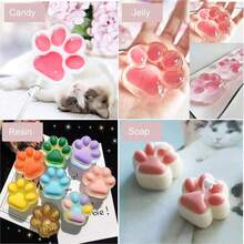 1个狗爪、狗骨头、鱼形硅胶零食狗粮模具，可用于烘焙巧克力、糖果、果冻、冰块、蛋糕装饰、肥皂模具、DIY宠物零食烘焙模具、狗饼干零食模具、厨房烘焙配件、猫狗食品模具用品 - 彩色 - 查看 6