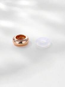 Ein einfaches 925 Sterling Silber, rosévergoldet, runde Perlen mit Zwischenräumen, Schmuck für Frauen, Silberschmuck, für den täglichen Gebrauch, als Geschenk