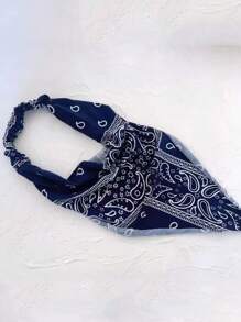 1 pièce Bandeau rétro, nouveau style foulard triangulaire en tissu, foulard triangulaire élastique et respirant pour envelopper la tête des femmes