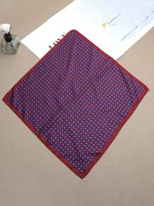 1pc Men's Floral Geometric Pocket Square/Handkerchief, Suitable For Suits, Business, Street Style