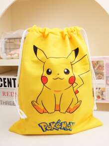 pokemon Pokemon Drawstring Pouch Featuring Pikachu And - Cute Storage Bag For Party Favors, Travel And Daily Use, Perfect For Fans