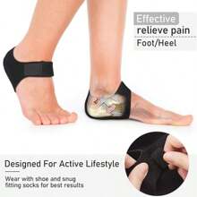 2pcsPlantar Fasciitis Heel Cups For Heel Pain [Updated Version] Heel Protectors, Sleeves Pads, Heel Support For Heel Pain, Heel Spur, Cracked Heels For Women And Men