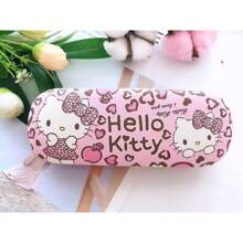 Sanrio 2 Stücke Sanrio Brillenetui für Hello Kitty, My Melody, Kuromi, Cinnamoroll - süßer Katzen-Muster, Kunstleder, stoßfest und druckbeständig, modisches Design für den täglichen Gebrauch, Sanrio