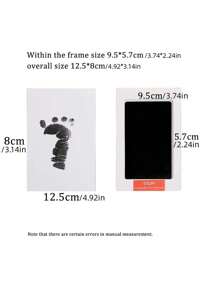 2 Piezas/set Kit De Almohadilla De Tinta Para Huellas De Bebé/huellas De Mascotas Que Incluye Tinta Y Papel, Seguro Y Fácil De Usar Como Recuerdo