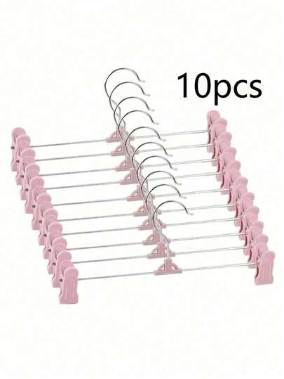 5/10 Pieces Of Stainless Steel Anti-Slip Pants Rack, Skirt Clip, Axe Clip, Adjustable Tension Clip For Seamless Underwear And Hosiery, Lightweight Closet Organizer And Pants Hanger With Sock Clip, Multi-Functional Garment Support For Tight Fitting Pants, Skirts, And Lingerie Storage, Durable Rust-Resistant Construction For Everyday Spring And Summer Wardrobe Organization