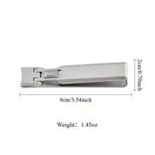 1pc Powder Metallurgy One-Piece Nail Clipper, Extra-Large Opening, Anti-Splash, High Quality, Ergonomic Design, Professional Grade, Easy Grip, Sharp And Durable Nail Clipping Tool, Suitable For Thick And Hard Fingernails And Toenails - Minimalist Style