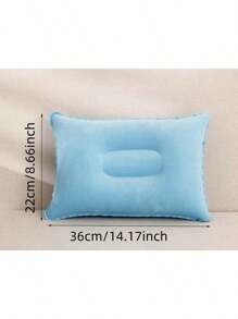 2/1 pieza Almohada de aire inflable rectangular para camping al aire libre, cojín de camping, almohada inflable acolchada para viaje (color aleatorio, 1 pieza)