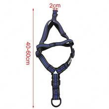 1 Piece Adjustable Reflective Pet Chest Harness Explosion-Proof Reflective Silk Nylon A-Shaped Chest Harness Dog Harness Traction Dog Walking Rope - Black - View 9