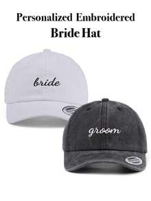 1pc, Custom,Bride Hat, Bridesmaid Hats, Group Hats, Bachelorette Gifts, Wedding Party Gifts Bachelorette Party Baseball Caps, Wife Of The Party, The Party Hats, Wife Vibes-Drunk Vibes Hats, Party Vibes, Custom Hat - Multicolor - View 1