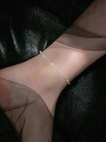 1pc Sparkling Sparkling Starry Footchain For Women's Summer Fashion, Simple And High End, Cold Style, Niche Design, Foot Accessories