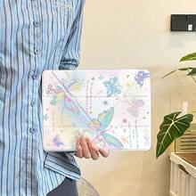 Ốp lưng Butterfly DANYCASE tương thích với iPad A16 2025, Air 11/13, M2/M3, Pro 11/13, M4 2024, Air thế hệ 4/5/10 10.9 inch, Pro thế hệ 11, 9, 8, 7 10.2 inch, Pro 12.9 inch, 4, 5, 6. Ốp bảo vệ trong suốt dạng gập chữ Y. - Bướm chuyển màu - Xem 3