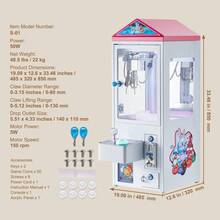 Claw Machine, 0-3" Jaw Diameter 0-5" Jaw Lifting, Crane Prize Grabber Commercial Arcade Game Toys, Cool Fun Grab-And-Win Machine W/ Light And Sound, Dispenser Vending Toy - US A Type Plug(110-127V) - View 7