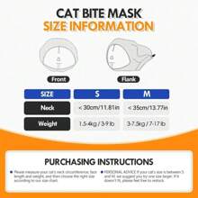 Cat Anti-Bite Mask, Pet Grooming & Care Head Cover To Prevent Licking, Nail Clipping, Bathing, Anti-Chew, Anti-Scratch, Anti-Drug Ingestion