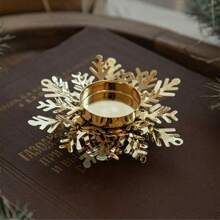 2/1PC Abaodam Christmas Wrought Iron Candle Holder Christmas Party Decor Christmas Candle Holder Festival Candle Holder Ornamental Candle Holder Metal Stand Cone Holder Xmas Candle Holders Base(Without Candles)