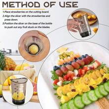 1pc Stainless Steel Fruit & Vegetable Cutter, Mushroom, Strawberry, Potato, Watermelon Slicer, Dicer