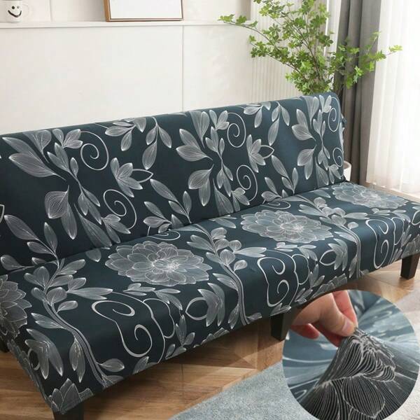 1 pieza Funda plegable para sofá cama, diseño de patrón floral moderno, funda decorativa para sofá cama